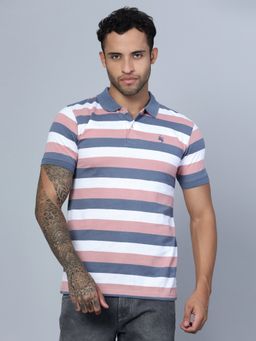 Cantabil - Mens Multi Color Polo T-Shirt