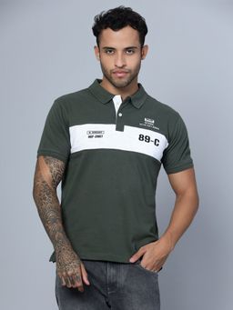Cantabil - Mens Green Polo T-Shirt
