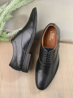 CLOG LONDON - Men Black Formal Derbies