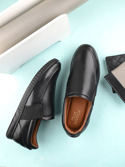 CLOG LONDON - Men Black Comfort Formal Slip On Loafers