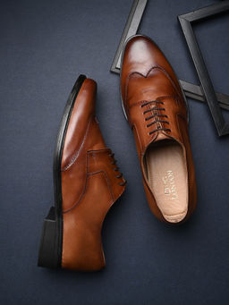 CLOG LONDON - Men Tan Formal Derbies