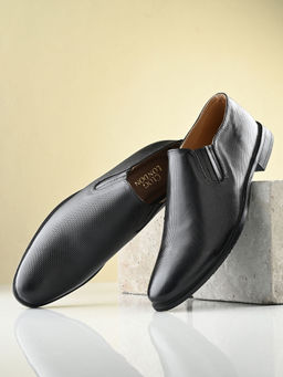 CLOG LONDON - Men Black Slip On Formal Loafers