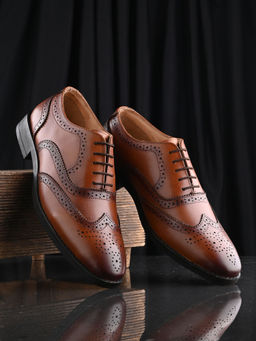 CLOG LONDON - Men Tan Formal Brogues