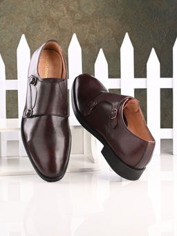 CLOG LONDON - Men Brown Monk Strap Shoes