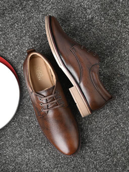 CLOG LONDON - Men Brown Formal Lace Up Derby Shoes
