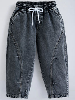 Hopscotch - Barrel Fit Denim Jeans Grey