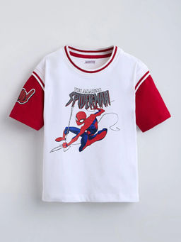 Hopscotch - Spider Man Contrast T-Shirt White