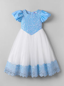 Hopscotch - Sequin Bodice Gown Blue