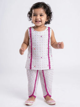 Hopscotch - Girls Embroidered Co-Ord Set