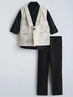 Hopscotch - Cotton Shirt With Waistcoat & Pant
