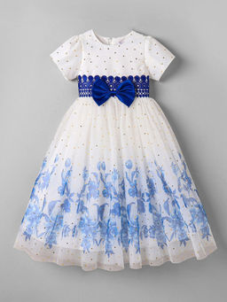 Hopscotch - Star Bow Applique Gown White