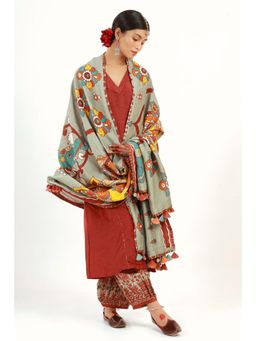 UDD DESIGN - Women's Ishwari Printed Tassels Dupatta