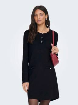 ONLY - Women Black O-Neck Dress