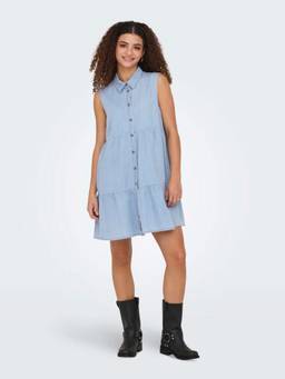 ONLY - Women Light Blue Denim Shirt Dress