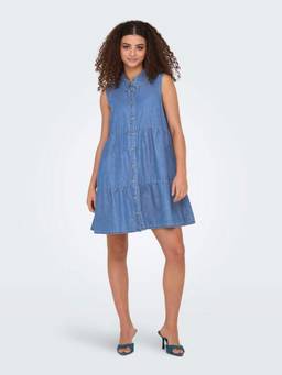 ONLY - Women Blue Denim Shirt Dress