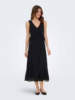 ONLY - Women Black Frill Detail Long Dress