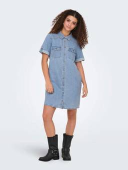 ONLY - Women Light Blue Denim Shirt Dress
