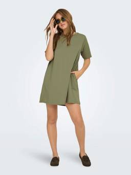 ONLY - Women Olive Green T-shirt Dress