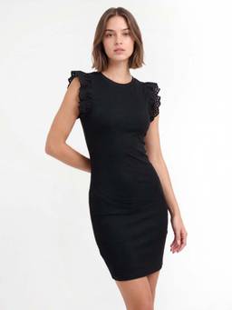 ONLY - Women Black Lace Detail Bodycon Dress