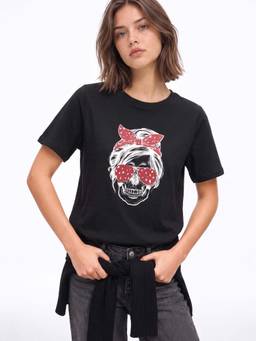 ONLY - Women Black Printed T-shirt