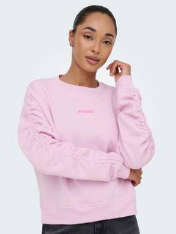 ONLY - Women Pink Ruched Sweatshirt