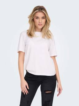 ONLY - Women White Cotton T-shirt