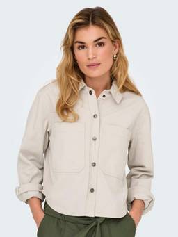 ONLY - Women Beige Cotton Shacket