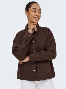 ONLY - Women Dark Brown Twill Shacket