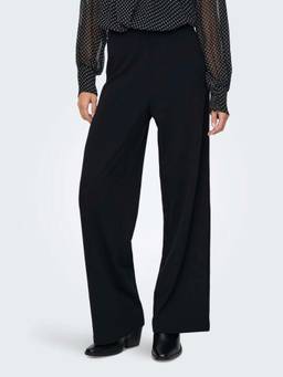 ONLY - Women Black Mid Rise Straight Leg Trouser