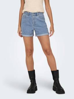 ONLY - Women Light Blue High Rise Denim Shorts