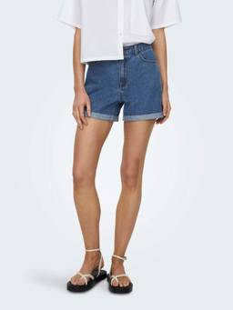 ONLY - Women Blue High Rise Denim Shorts