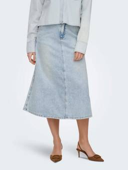 ONLY - Women Light Blue High Rise Denim Skirt