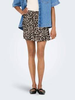ONLY - Women Beige Animal Print Skirt