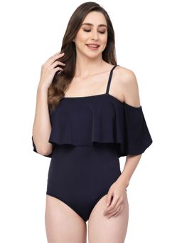 Cukoo - Padded Blue Frill Swimwear
