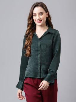 Latin Quarters - Women Green Color Shirt