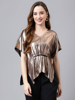 Latin Quarters - Women Copper Color Kaftan Style Top