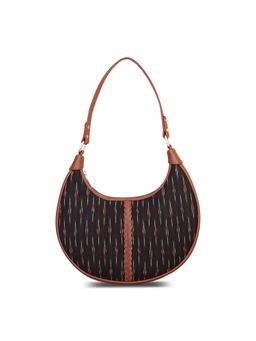 Zouk - Women Handcrafted Ikat Black & Red Hobo Bag for Office and College