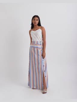 Gatsby Collection - White Love Dove Statement Spaghetti Top