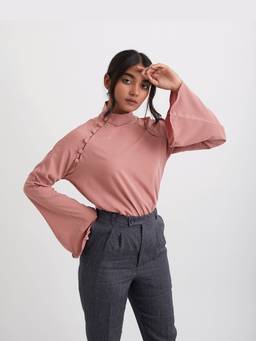 Gatsby Collection - Pink Bellflower Sleeve Top