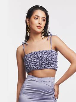 Gatsby Collection - Lavender Fosette Smocked Top