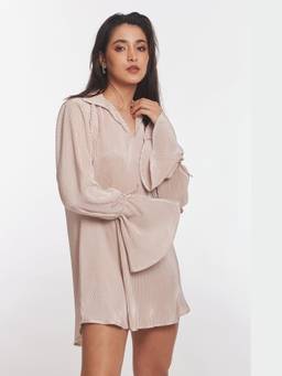 Gatsby Collection - Beige Shimmer Zoe Top
