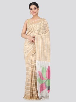 PinkLoom - Women's Cotton Silk Saree With Unstitched Blouse Piece