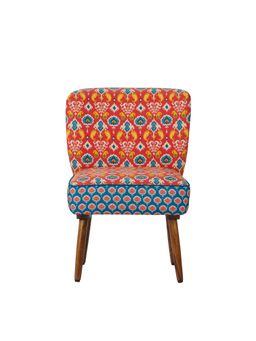 Chumbak - Vanity Chair- Red & Blue Ikkat