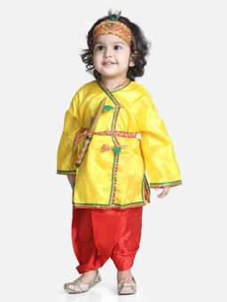 BownBee - Little Kanhaiya Suit Dress - Yellow (Set of 2)