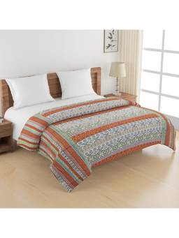 Swayam - 150 Gsm Pure Cotton Double Bed Ac Comforter - Brown (Queen)
