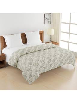 Swayam - 150 Gsm Pure Cotton Double Bed Ac Comforter - Grey (Queen)