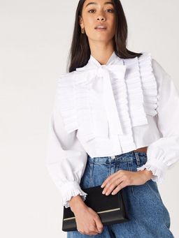 Accessorize London - Faux Leather Pleated Satin Sling Bag