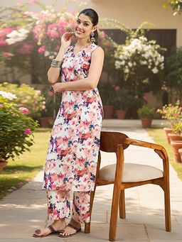 KVS FAB - Women Multi-Colour Rayon Kurta with Pant
