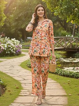 KVS FAB - Women Multi-Colour Rayon Kurta with Pant