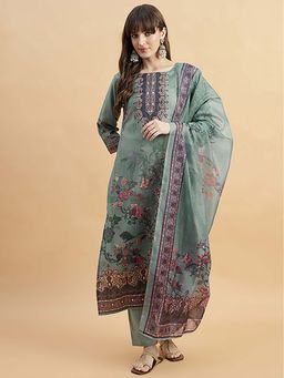 KVS FAB - Women Grey Rayon Kurta with Pant